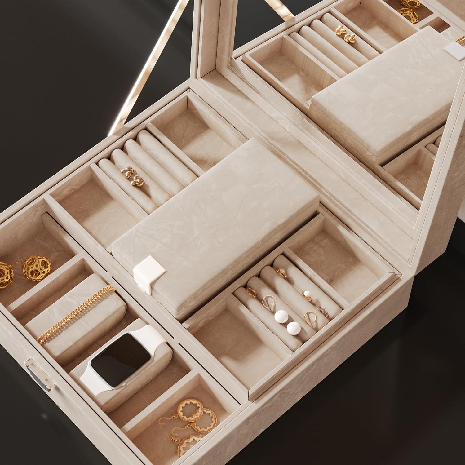 15.7"x472" Soft Beige Felt Drawer Liner for Dresser Drawer Cabinet Jewelry Box Liner Sheets Self Adhesive Velvet Wallpaper Peel and Stick Fabric Contact Paper for Bedroom Wall DIY Shelf