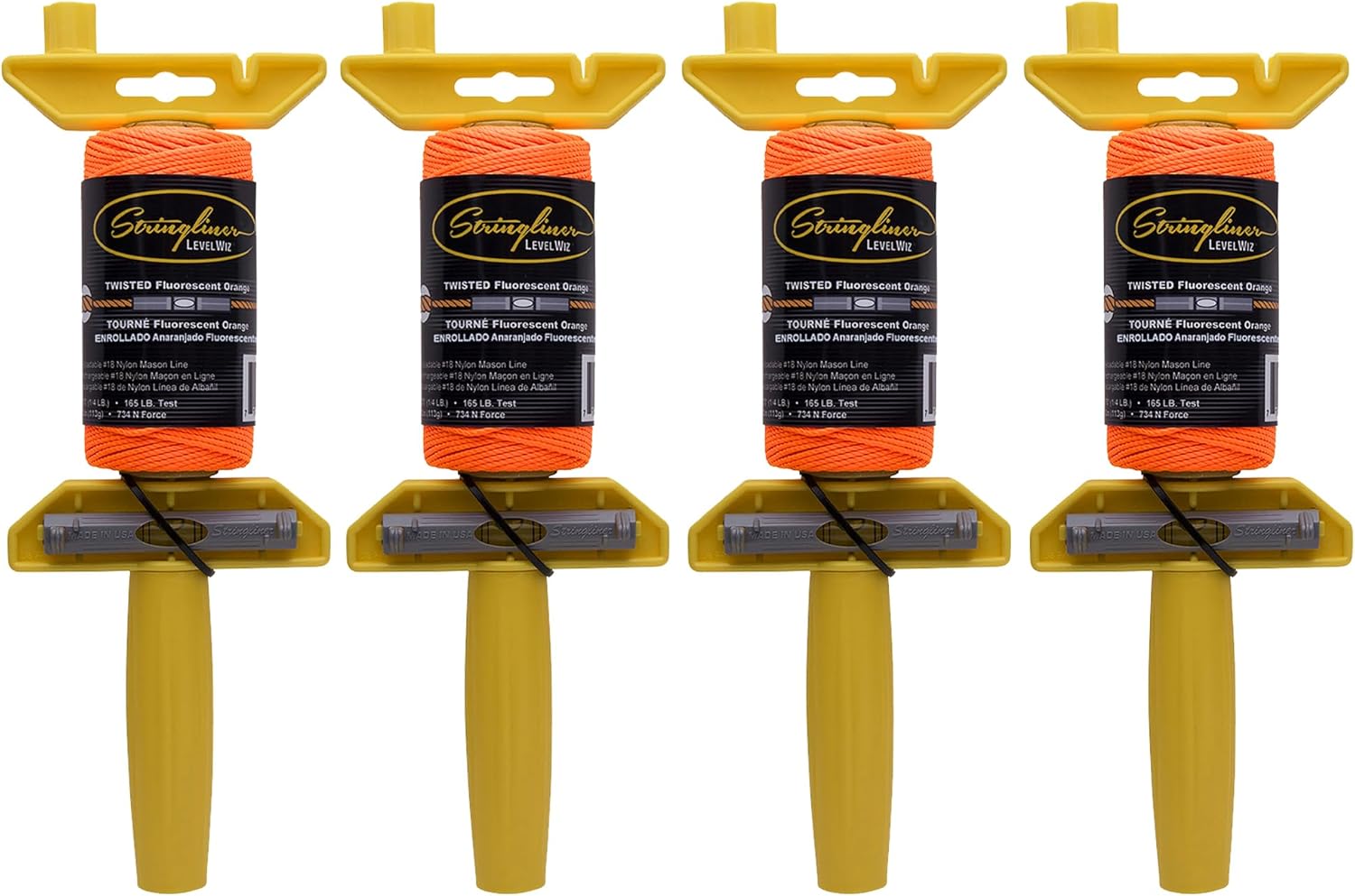 24106 LevelWiz Reloadable Mason’s Line Reels. Stringliner® LevelWiz® LevelWiz® Reel 270' TW FL. OR. (4 Pack)