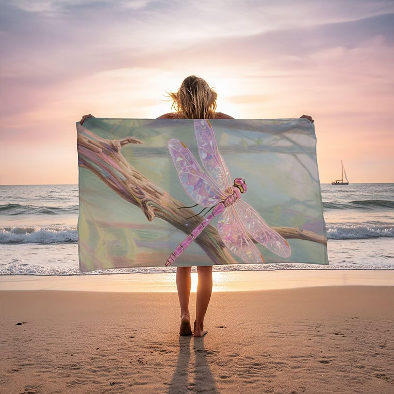 Toalla Playa áRbol, Toalla Playa Grande 220x100cm Suave Cómodo y Absorbente para Vacaciones Imprescindibles para Viajar, Toallas Gimnasio para Yoga Gym SPA Sauna Baños Regalo Mujere Animal LSTJ-0317