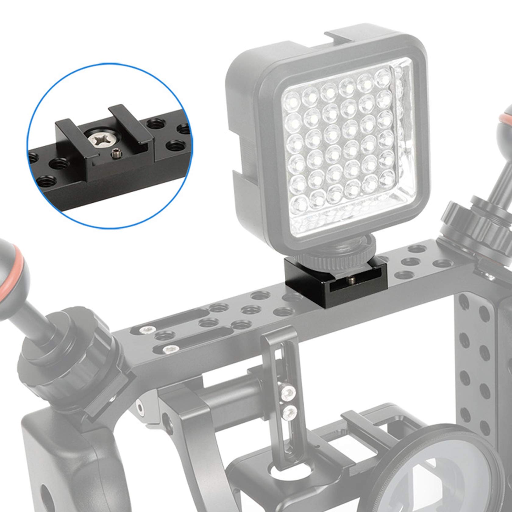Siège universel pour chaussures froides de 6,35 mm à libération rapide et multifonction pour support de lumière de photographie
