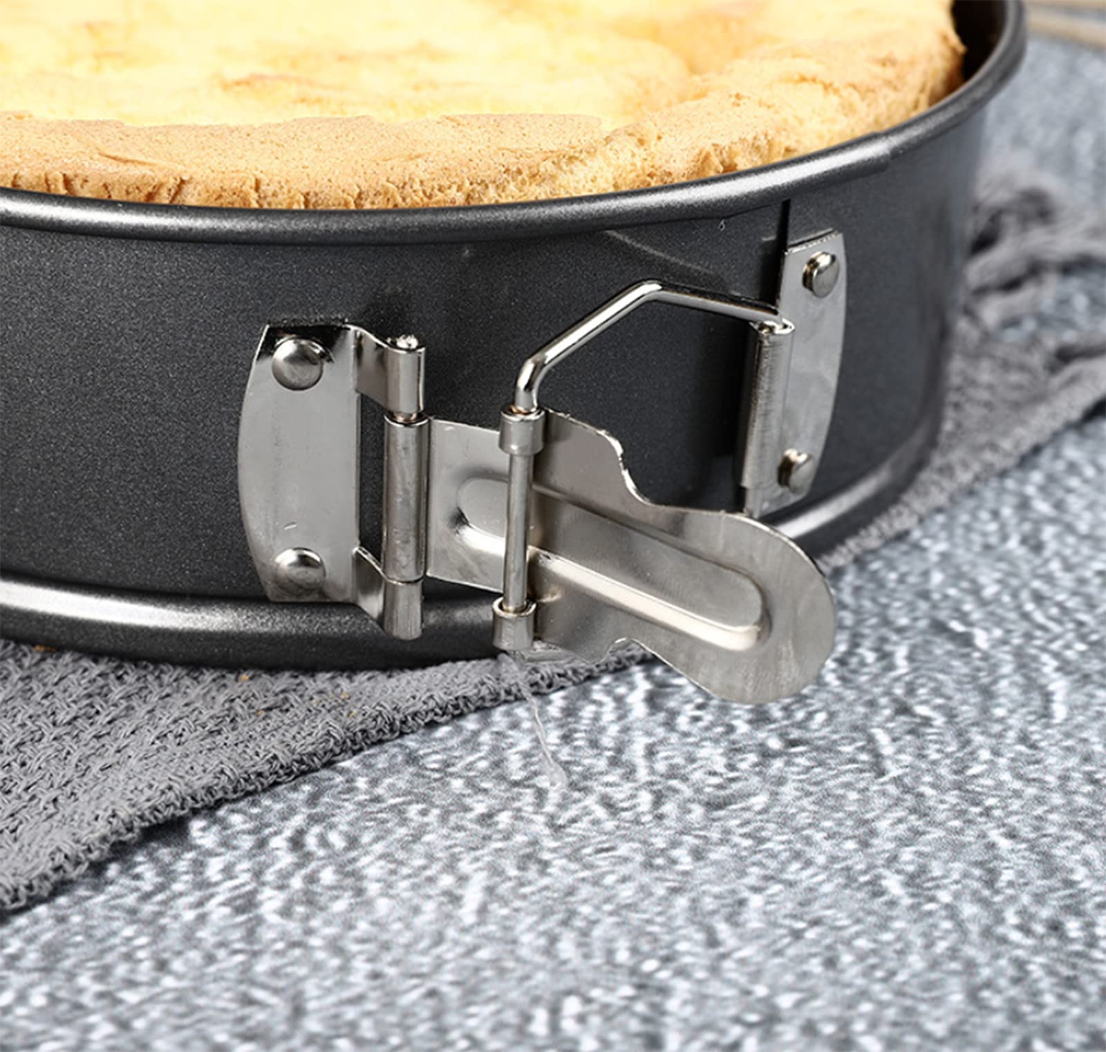 Springform-Set, 24 cm Mini-Kuchenform, runde Käsekuchenform, antihaftbeschichtet und auslaufsicher, geeignet für Mini-Käsekuchen, Pizza und Quiche，26cm