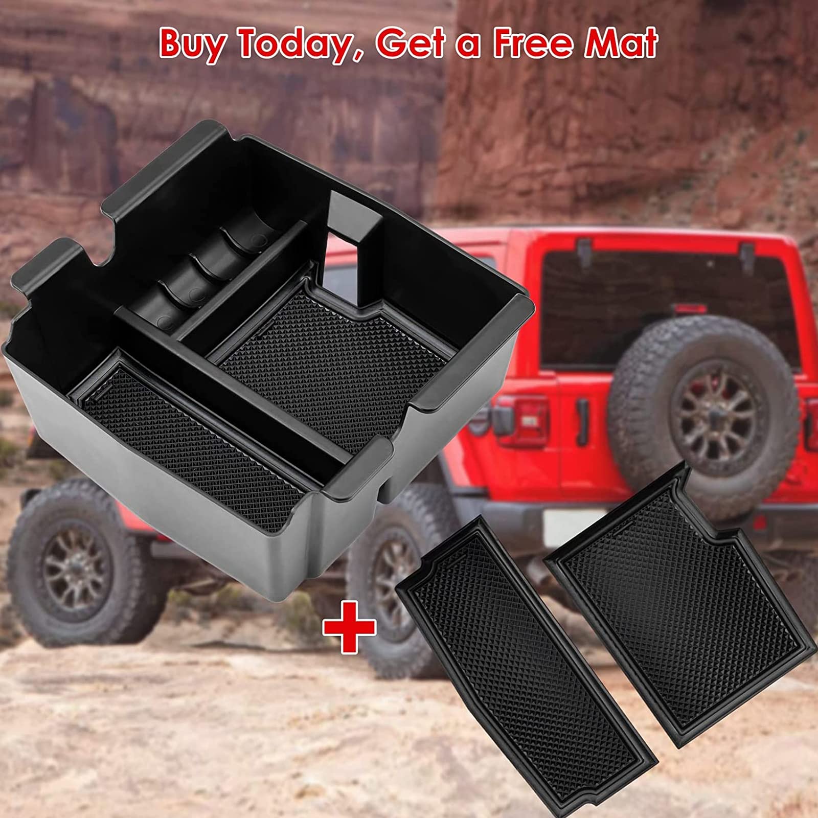 Buy Center Console Organizer Tray Compatible with Jeep Wrangler JL 2018 2019 2020 2021/JLU and