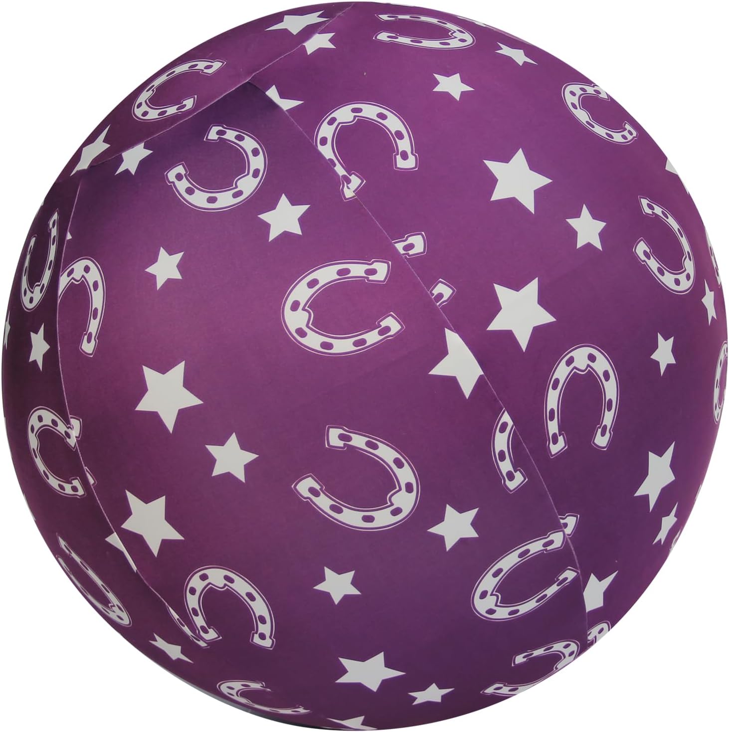 40 Inch Horse Ball Cover, Ball Cover for Horses(Noble Purple Horseshoe Pattern, 40inch)