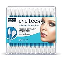 Vista 8 de Fran Wilson EYE TEES - Puntas de algodón de 80 unidades (paquete de 3) – Aplicador de maquillaje de precisión, hisopos de doble cara con extremos