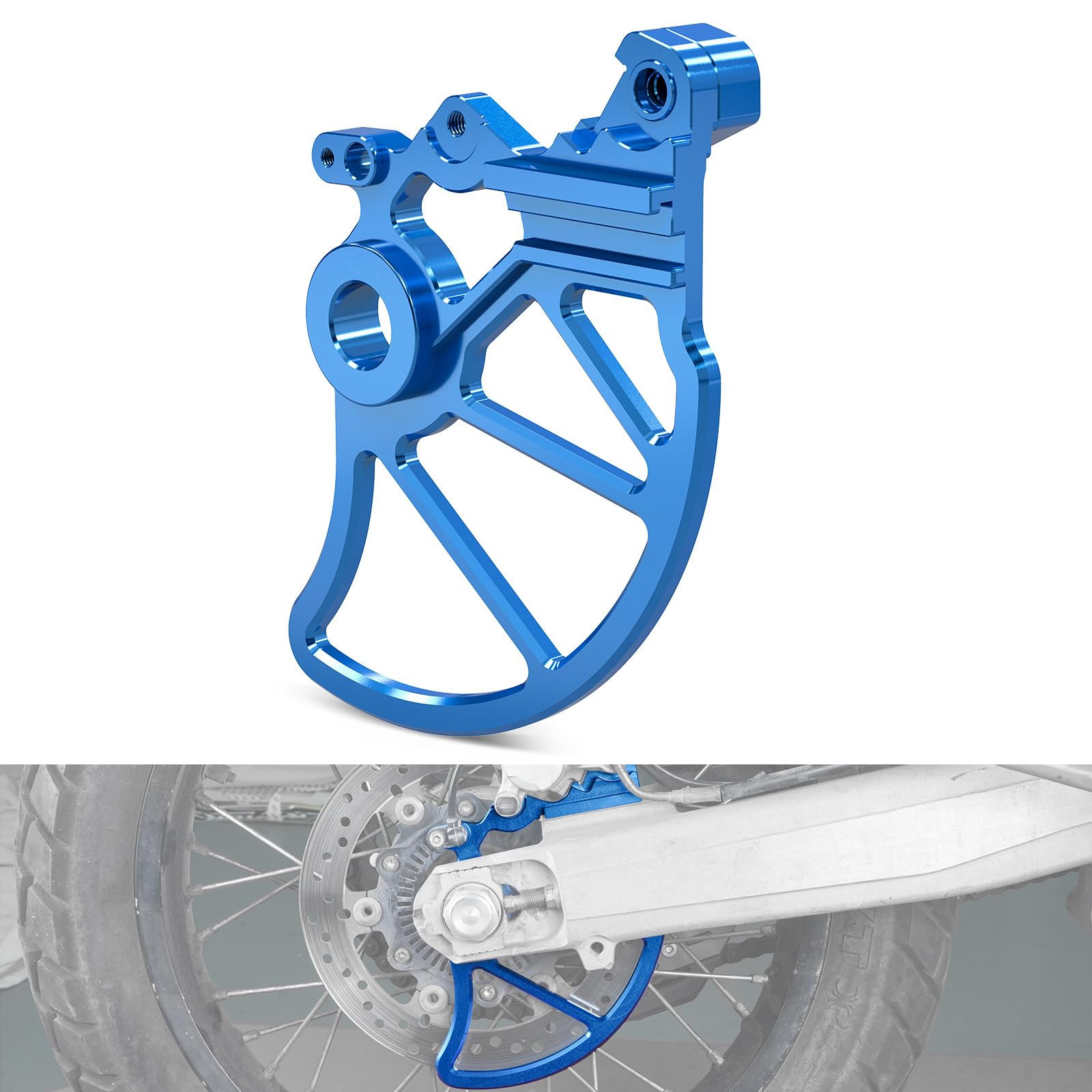 NICECNC Rear Brake Disc Guard Compatible with 690 Enduro/SMC R 2008-2024, Compatible with Husqvarna 701 Enduro/Supermoto 2016-2024, Compatible with