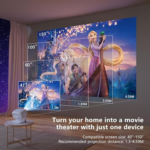 4K Supported Auto Focus Built-in Speaker Projector WIFI 150 Inch Android11 UHD Projector