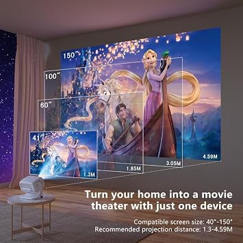 4K Supported Auto Focus Built-in Speaker Projector WIFI 150 Inch Android11 UHD Projector