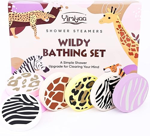 Yimiyaa Bombas de ducha de 2.362in, 6 bombas de ducha naturales hechas a mano con aceite esencial orgánico para aliviar el estrés, tabletas de ducha