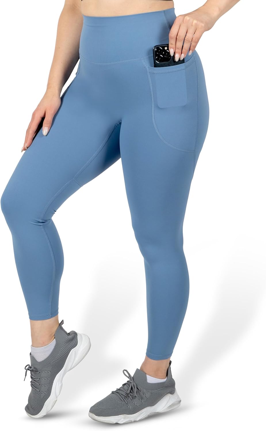 SereneFit Yoga Pants with Pockets for Women Tummy Control High Waisted Buttery Soft Gym Leggings Workout Clothes for Women