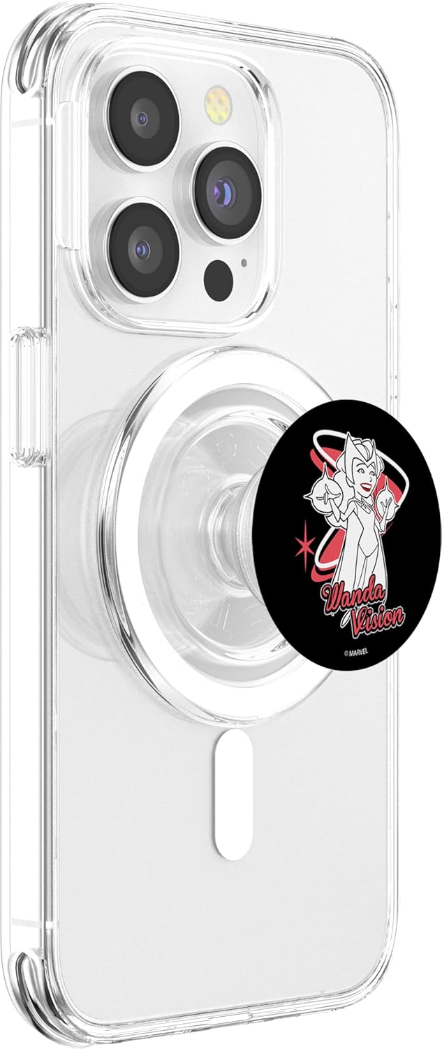 Marvel WandaVision Wanda Retro Cartoon PopSockets MagSafe PopGrip for iPhone