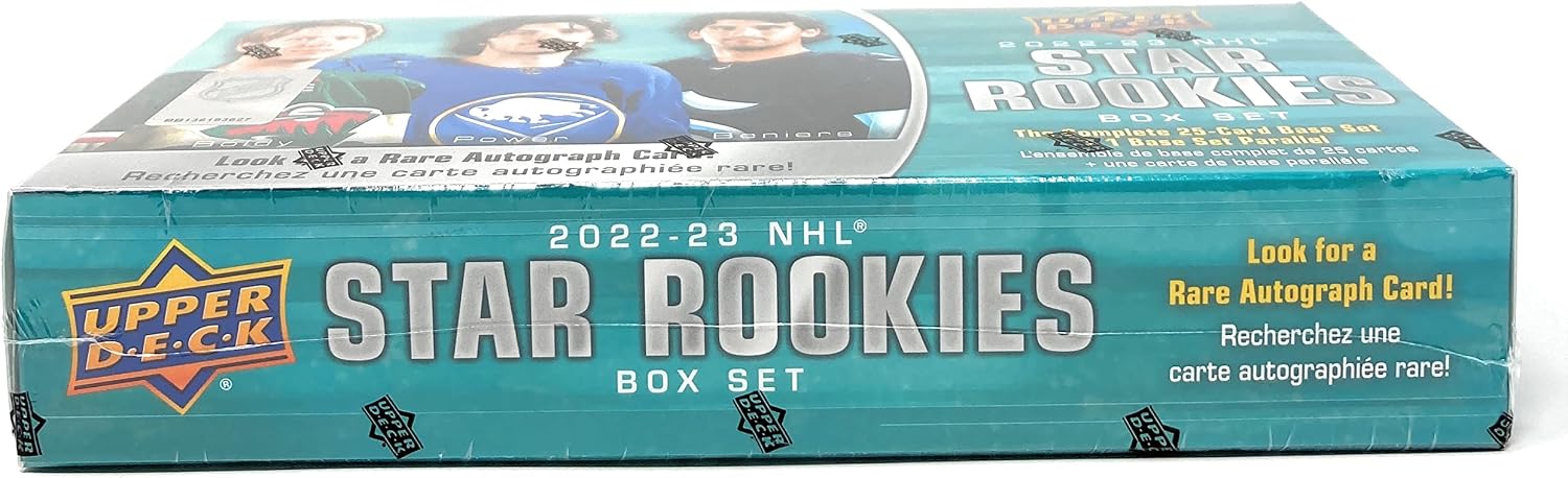Upper Deck 2022-23 NHL Star Rookies Box Set of Hockey Cards (Complete 25-Card Base Set + 1 Base Set Parallel)