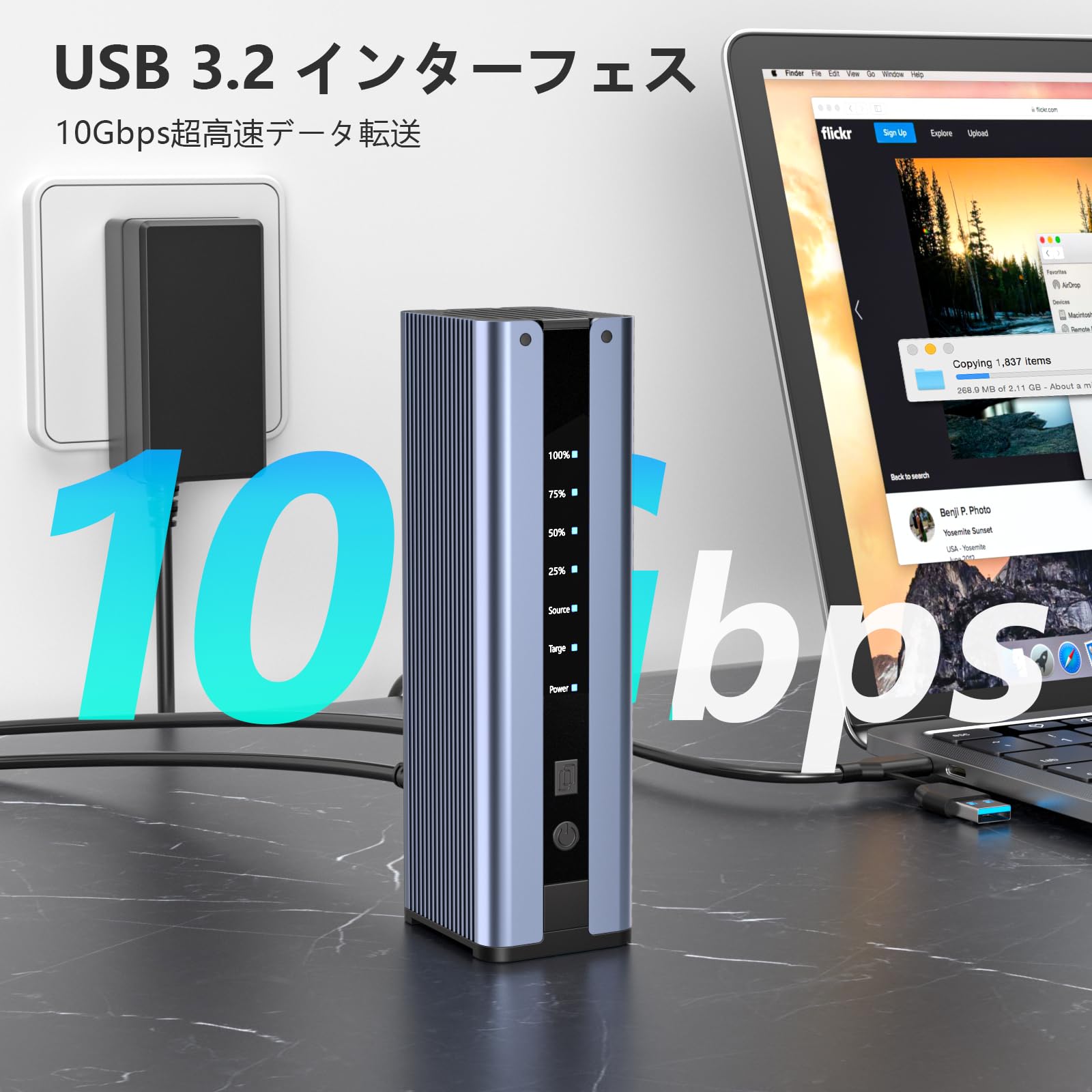 Amazon.co.jp: READYXIO USB-C NVME M.2 SSDケース 2ベイ コピー機能付 