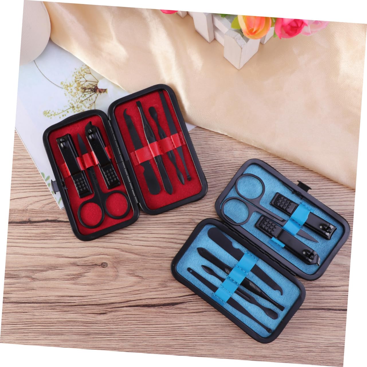 Healeved 21pezzi Manicure e Pedicure Kit Completo Di Strumenti Per La Delle Unghie Inossidabile Colore Blu Per Viaggi e Uso Quotidiano