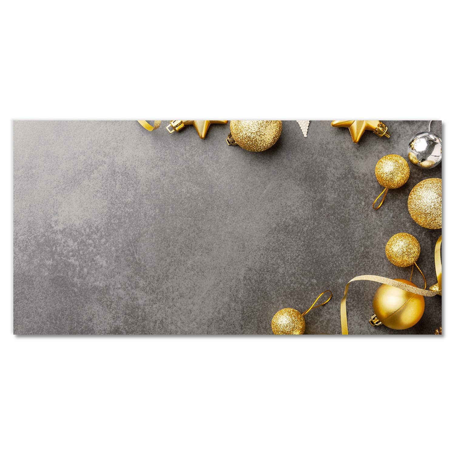 Peinture de Noël sur Verre Trempé 100x50 cm Photo Décorative Panoramique Murale