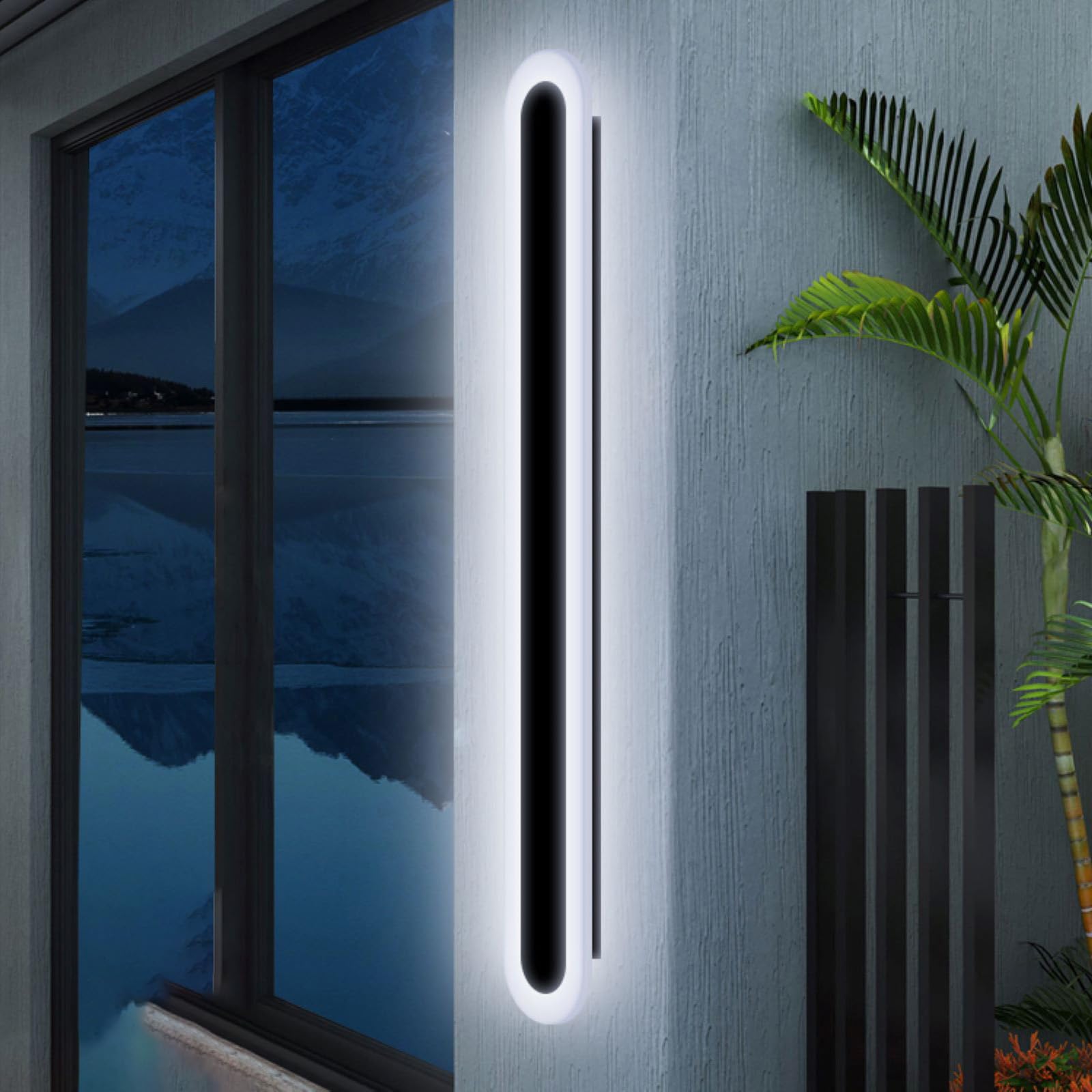 Applique murale extérieur LED étanche IP65 éclairage extérieur long et variable noir moderne