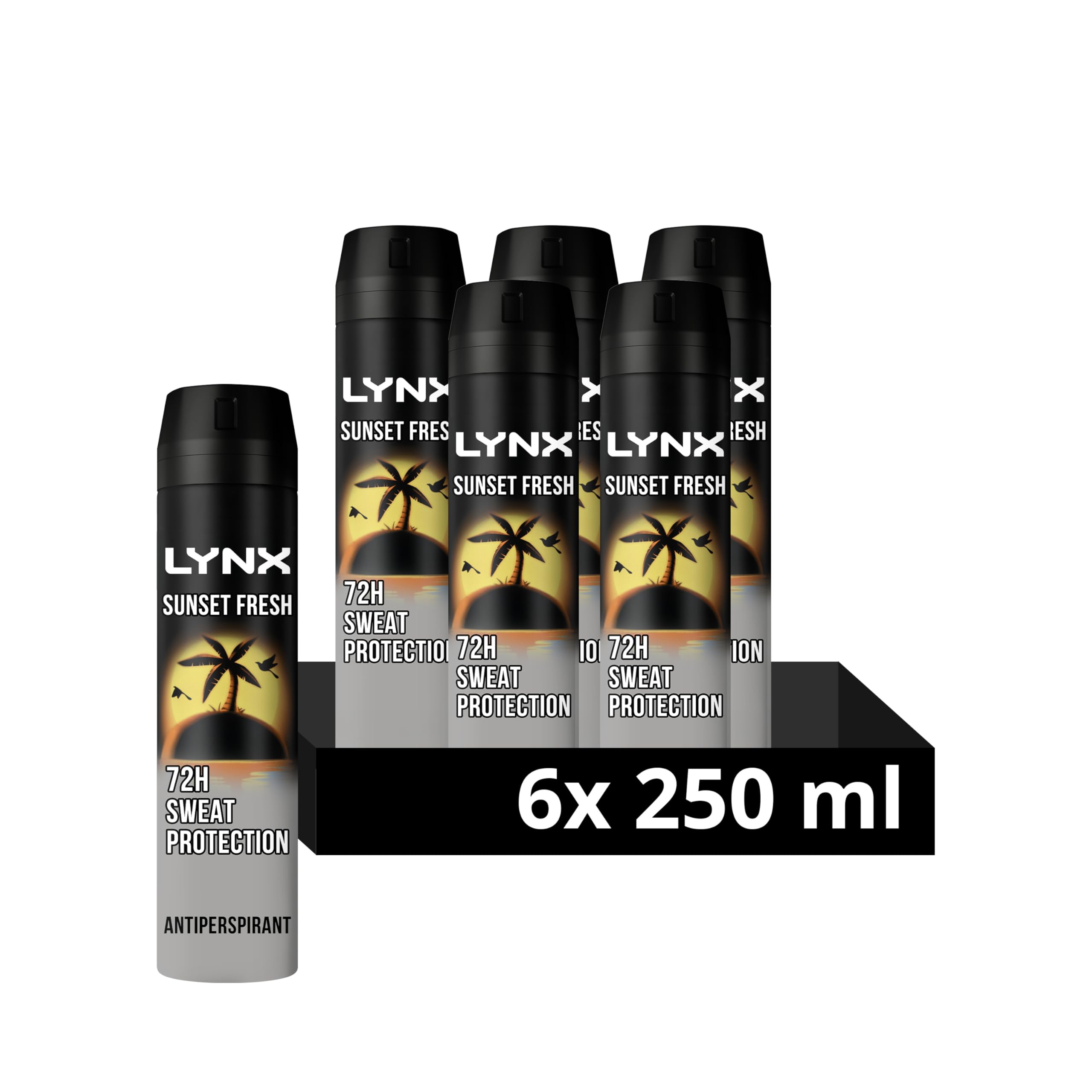 Lynx - Sunset Fresh - Antiperspirant Deodorant Spray - 72H Protection - 250ml - 6 Pack
