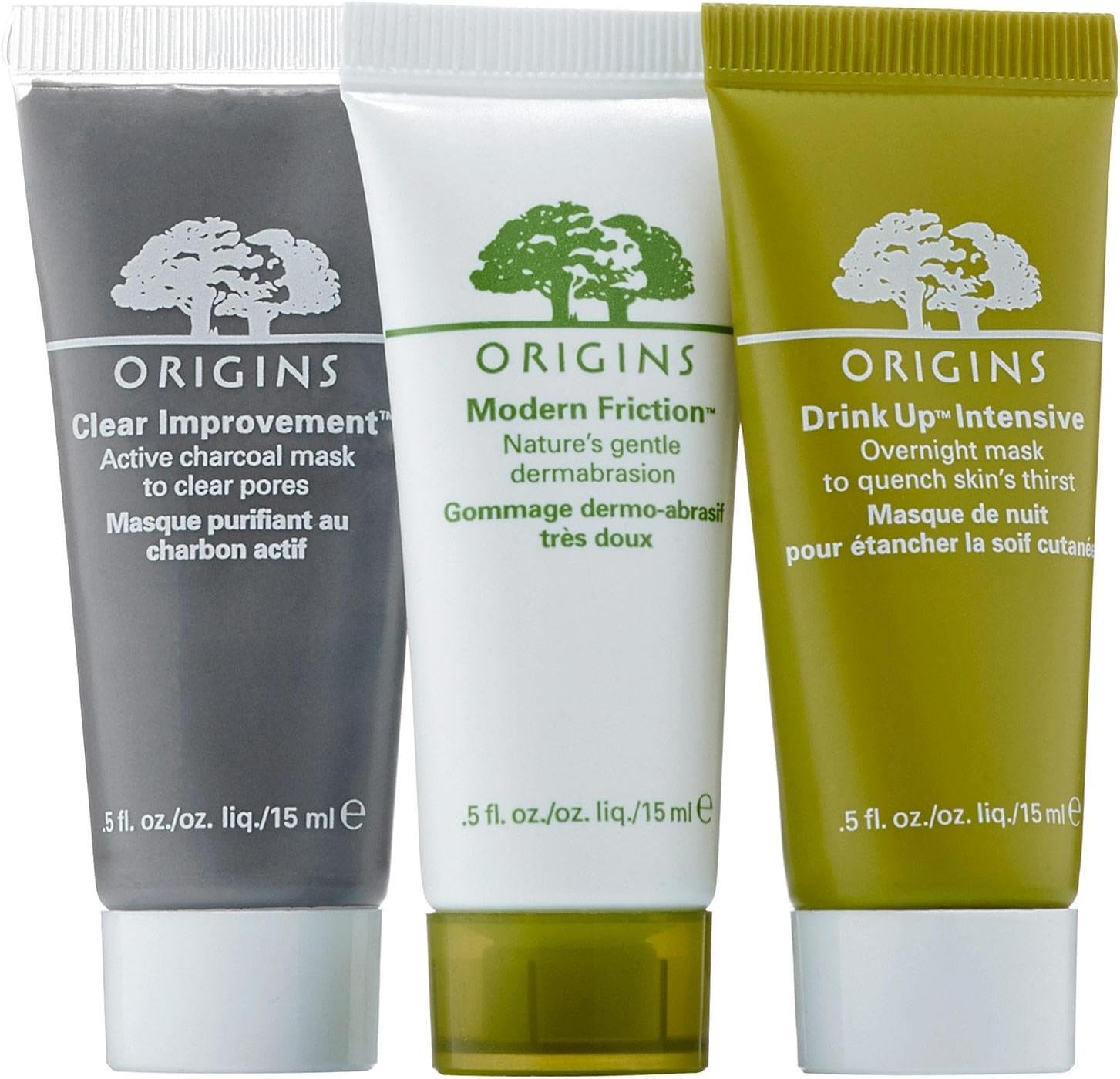 Origins Task Maskers Set (Clear Improvement Charcoal Mask, Modern Friction, Drink Up Mask)