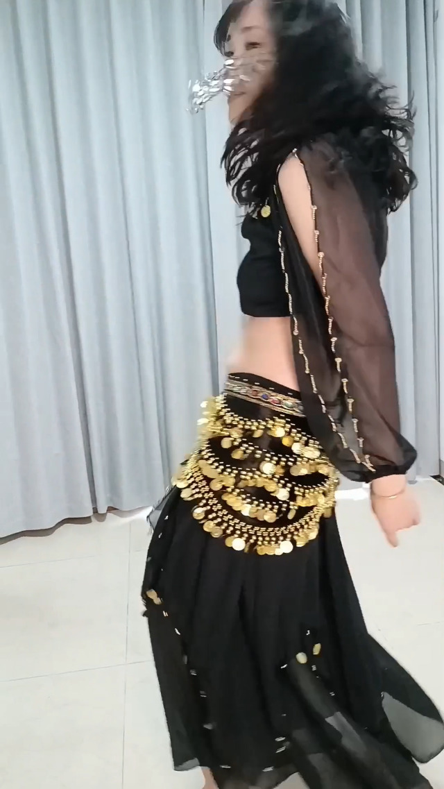 Performance Hip Wrap Belly Dance Hip Scarf With Gold Coins - Dance Skirt For Belly Dancing And Yoga Classes Yoga Dance Scarf - Foto 9