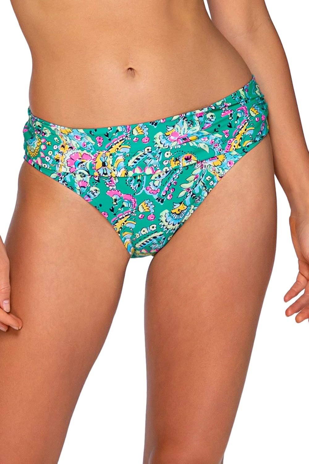 Sunsets Unforgettable Bikini Swim Bottom, Paradise Paisley, Large