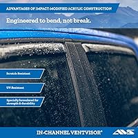 Vista 3 de Auto Ventshade [AVS] Protectores de lluvia en el canal para Nissan Frontier 2022-2025, solo Crew CAB, Viseras de ventilación de ventana, 4 piezas