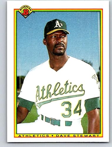 Baseball MLB 1990 Bowman #449 Dave Stewart #449 NM Athletics