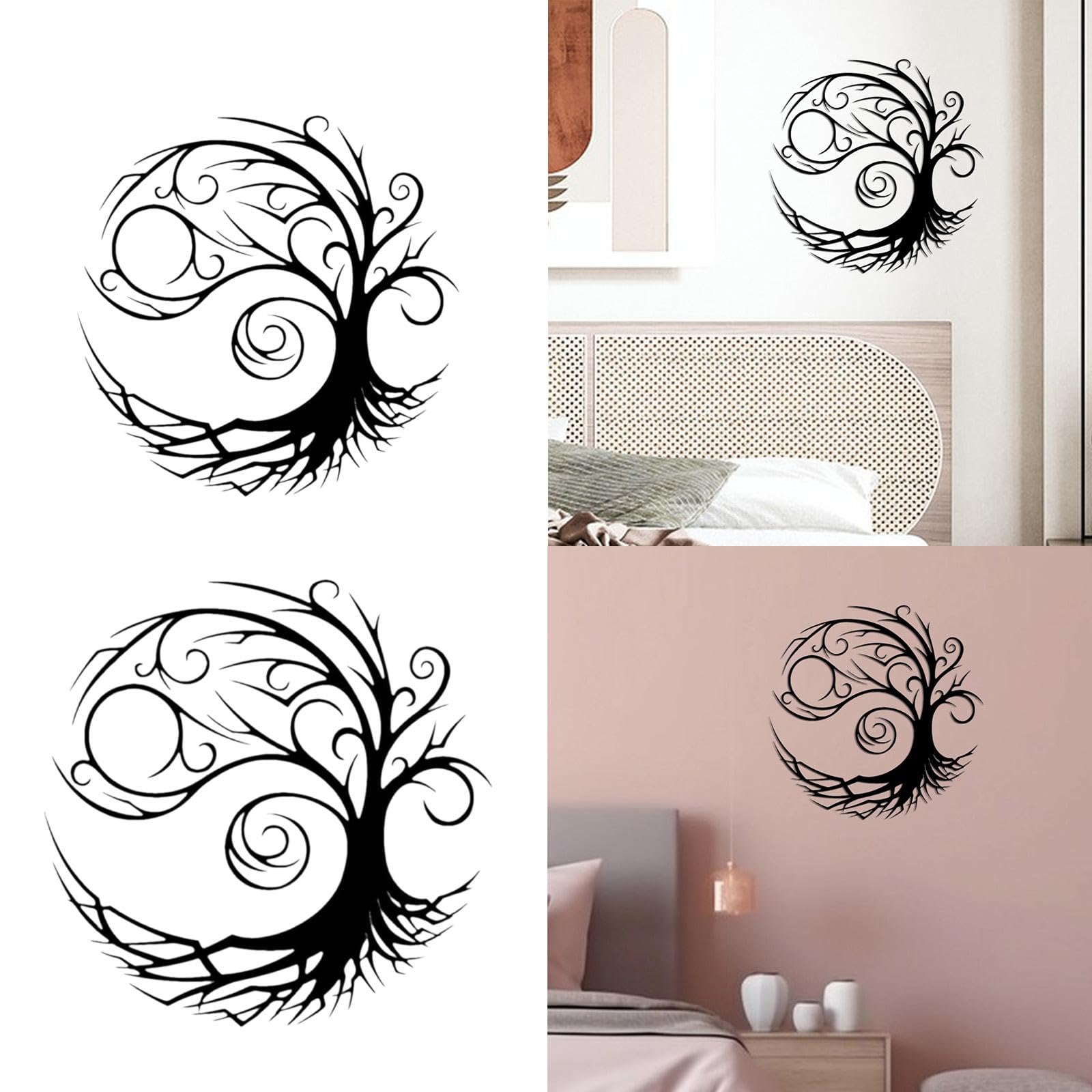 Metal Wall Art Solid Tree Shaped Aesthetic Creative for Living Room Office 30cmx30cm-image-10