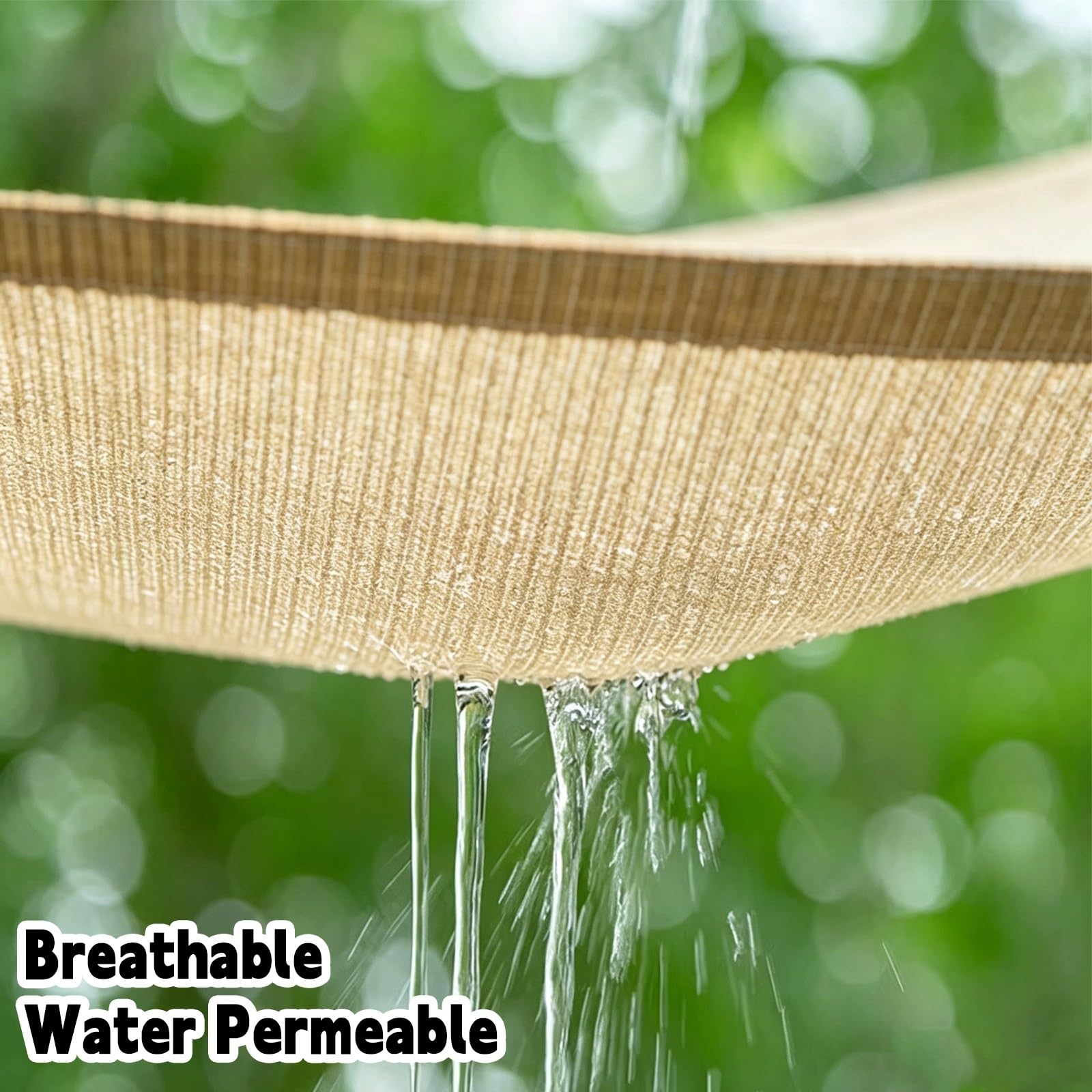 Voile d'ombrage 180 x 280 cm HDPE Respirant (220G ㎡), Filet Dombrage Rectangle avec Protection UV Filet Brise Vue, Voile Ombrage pour Jardin Terrasse Camping, Couleur Crème