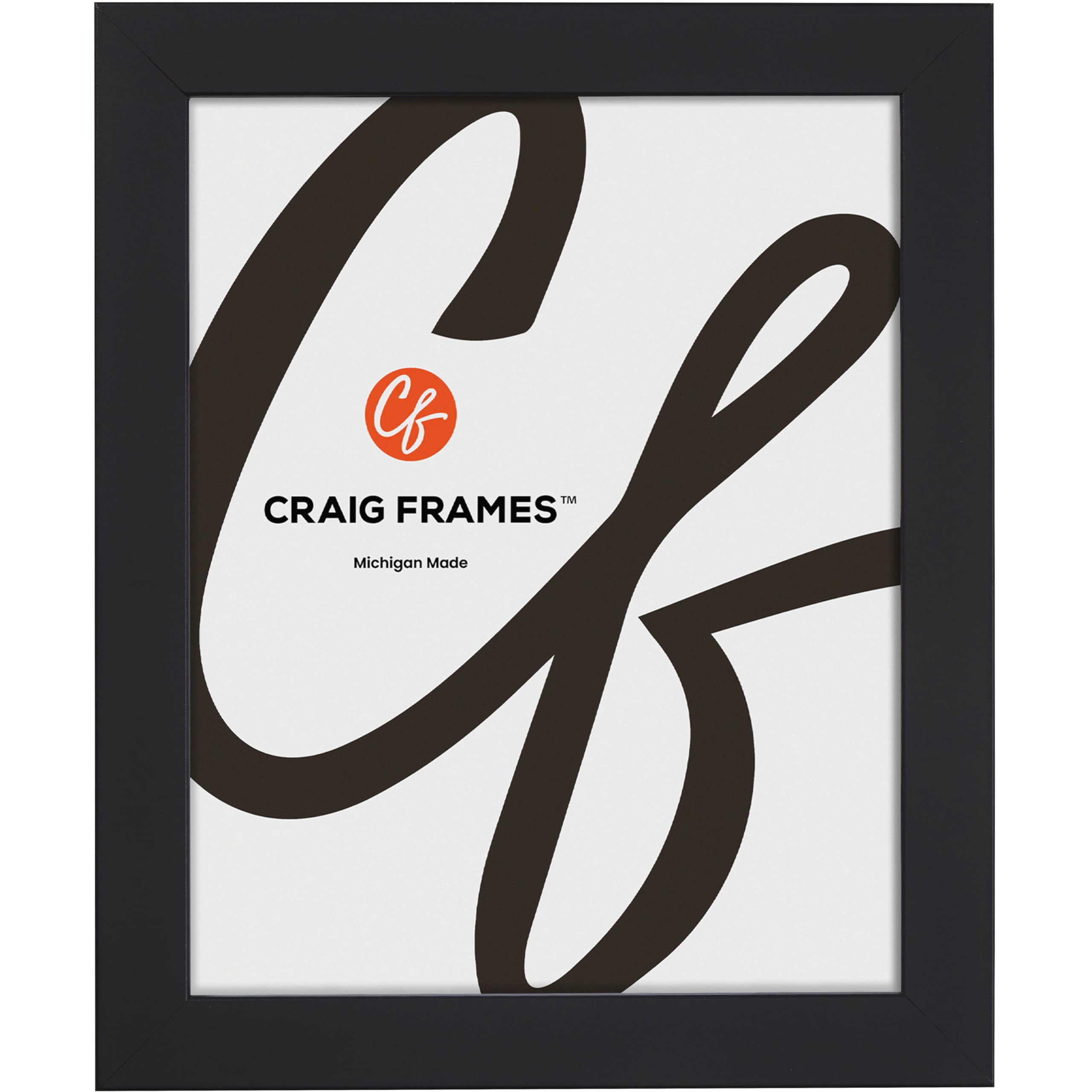 Craig Frames Essentials, 21x29 Black Picture Frame, 1" Wide, Modern, Dual Display Format, Set of 2