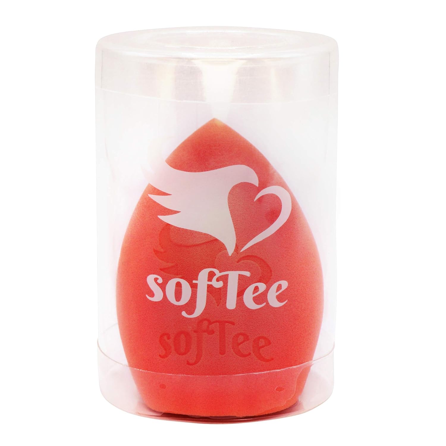 SofTee Makeup Sponge Blender XL - Vegan, Cruelty Free, Latex-Free Makeup Blender Beauty Sponge for Face and Body - Flawless for Blush Cream, Liquid Foundation and Powder Application (1Pc, Red) : Beauty & Personal Care