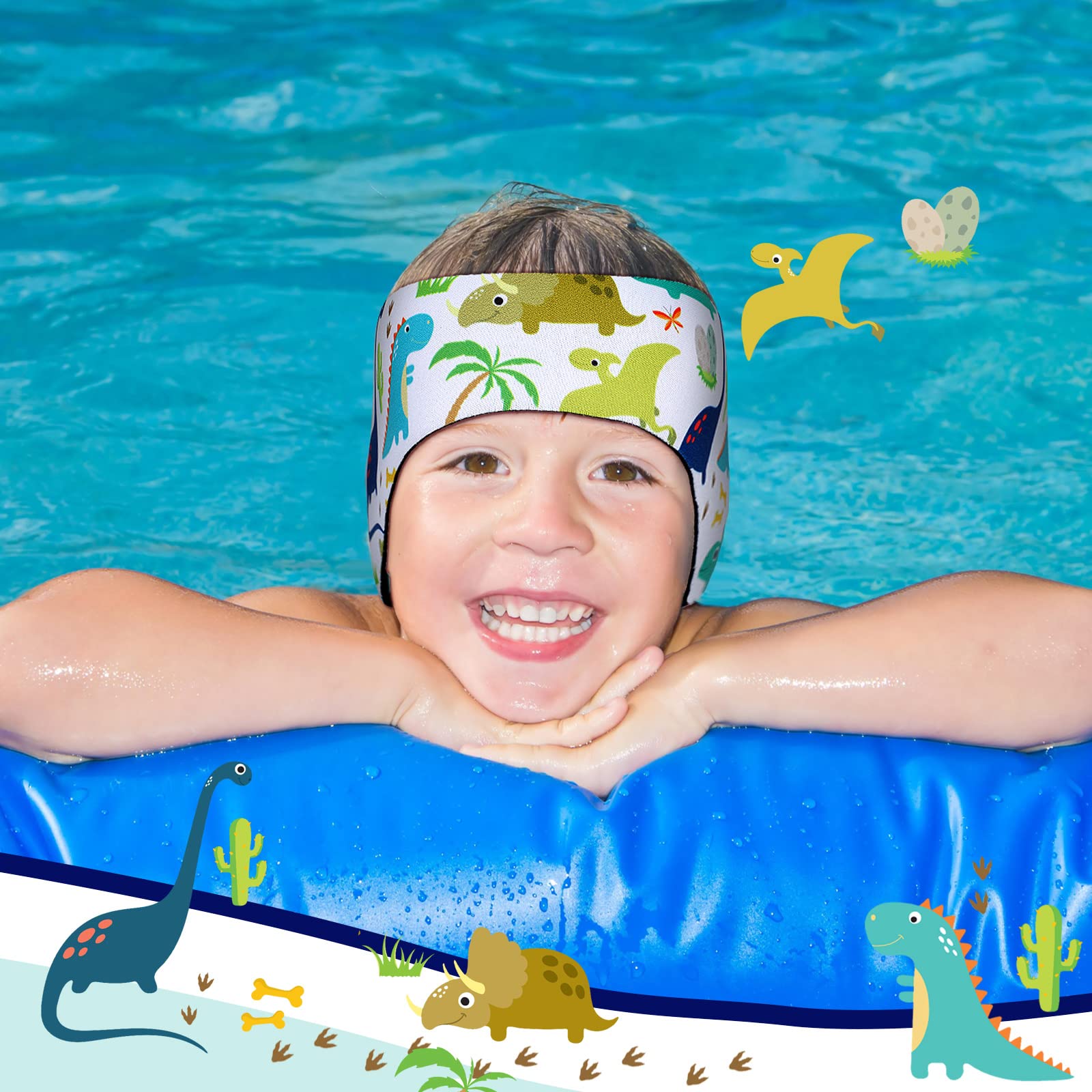 Lot De 2 Bandeaux De Natation Pour Enfants – Néoprène, Réglables, Protection étanche Des Oreilles, 6-12 Ans, Pour Piscine Et Mer