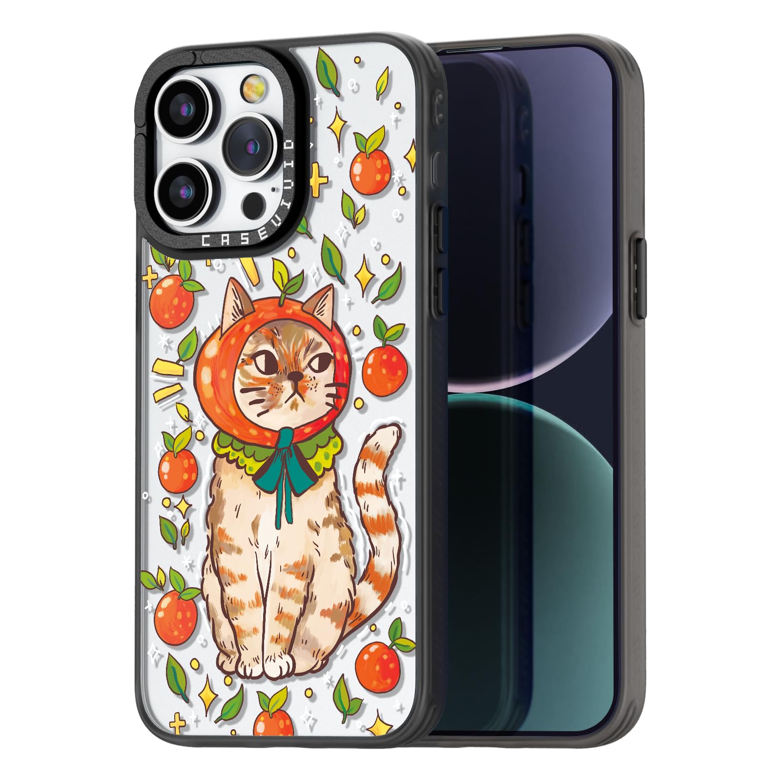 casevivid Compatible for iPhone 15 Pro Max Case Cute Aesthetic - Durable Fashion Funny Phone Case - Girly Kitty Cat Pattern Print Cover Design for