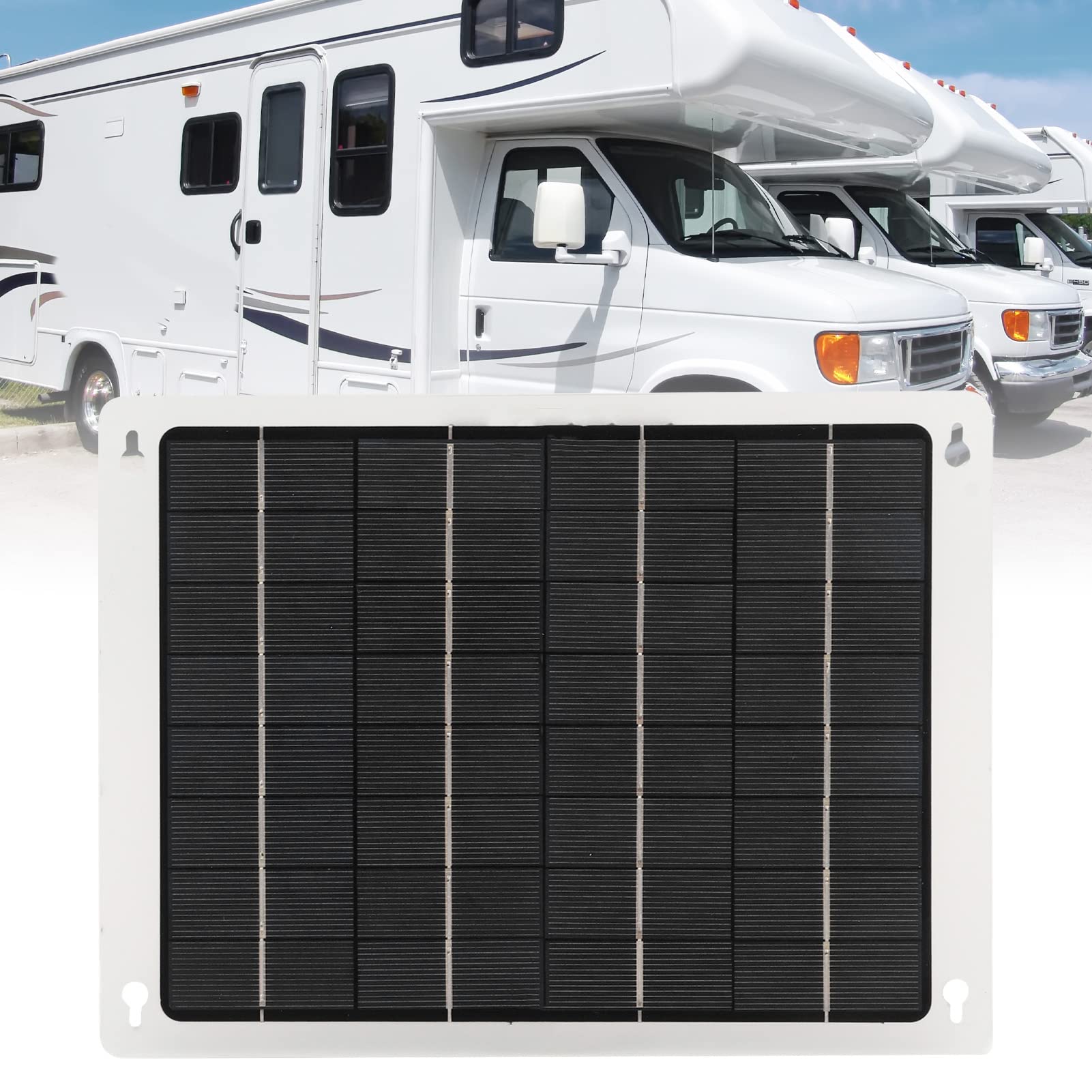 Panel Słoneczny, Polikrzemowy Panel ładowarki Słonecznej 20 W 12 V z Podwójnym Portem ładowania USB i Kablem Obd, do Samochodu, Kampera, łodzi, łodzi, Przyczepy, Kempingu