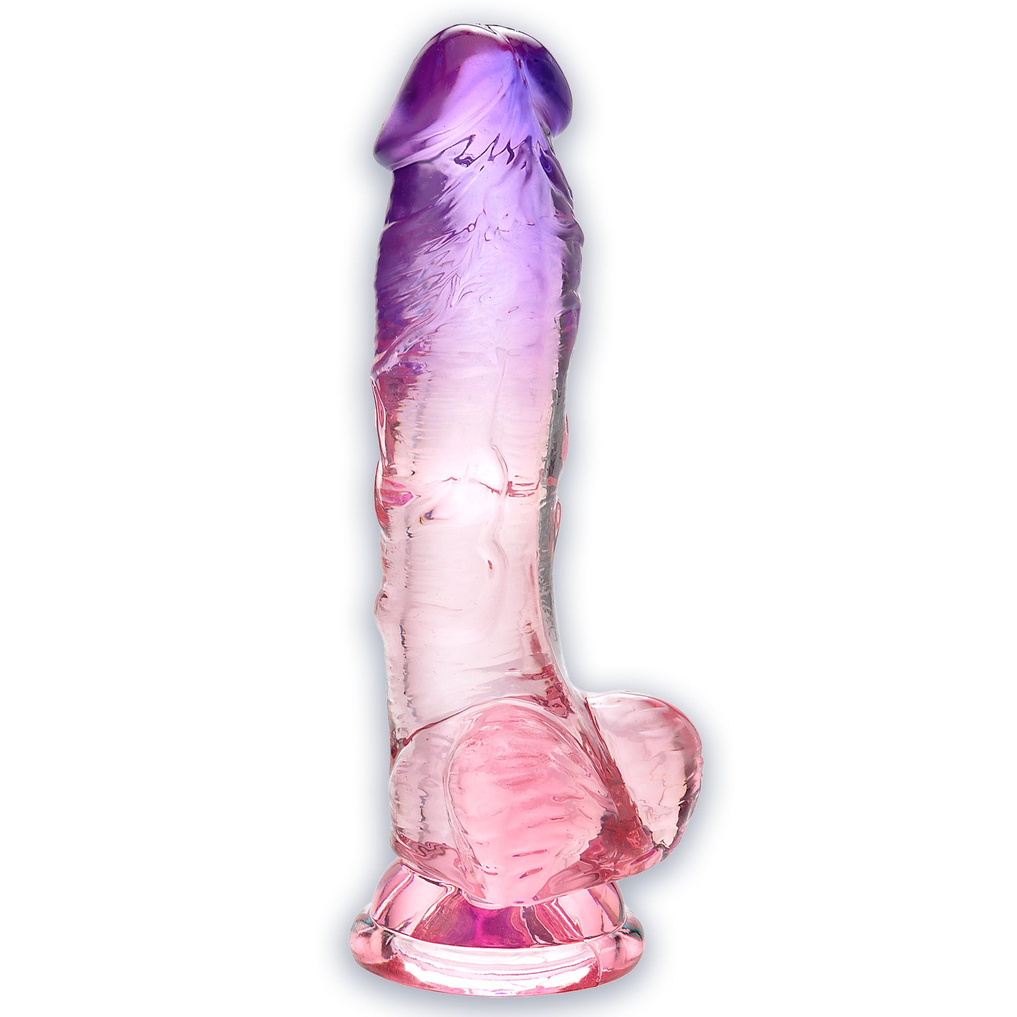 Adam &amp; Eve Sun Realistic Dildo, Lifelike Texture, Suction Cup Base, 7.5"