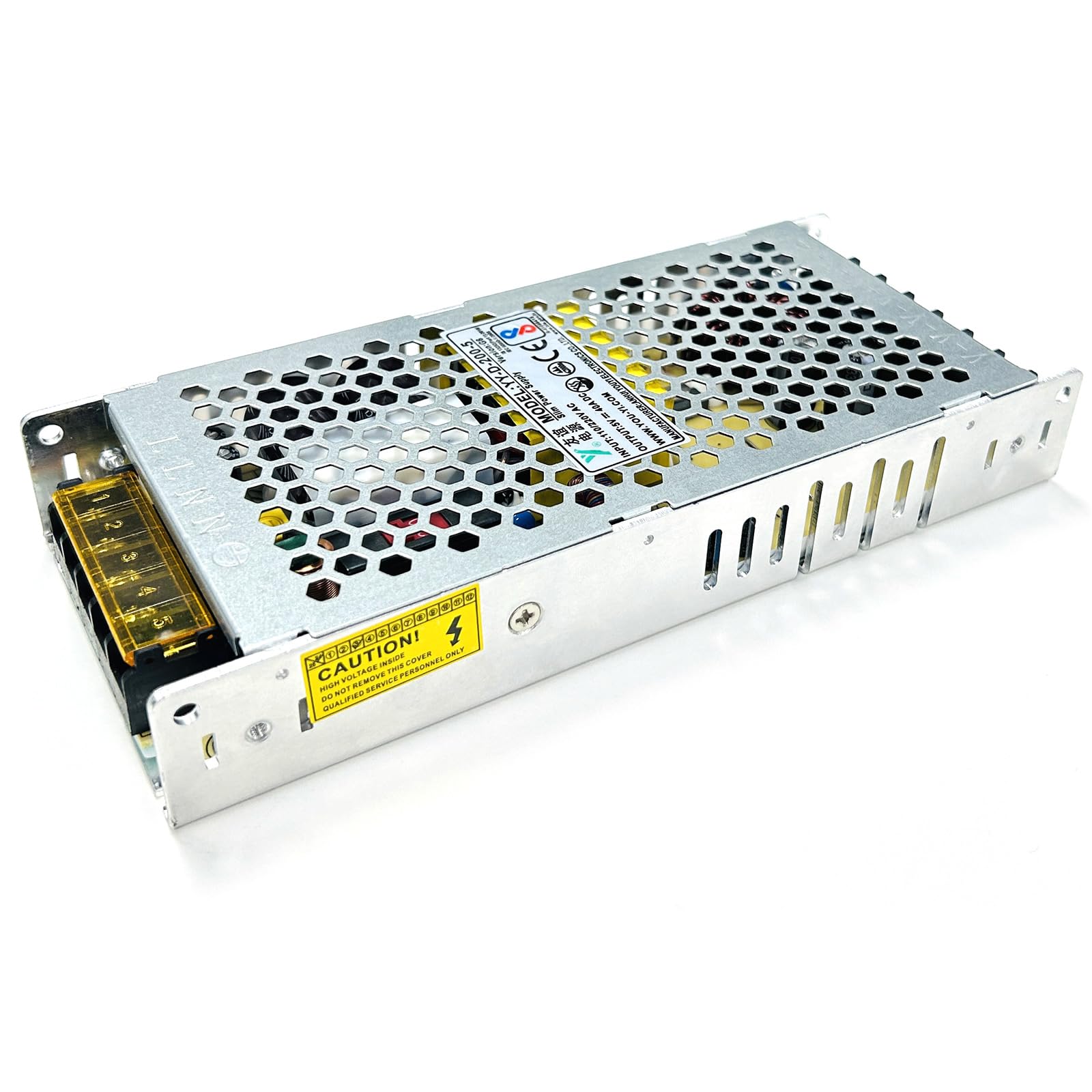 5v40A200w zasilacz uniwersalny regulowany przełączanie ultra-cienki konwerter transformator sterownik 110 V/220 V AC do programowalnych świateł LED łańcuch światła pikseli komputer CCTV kamera system