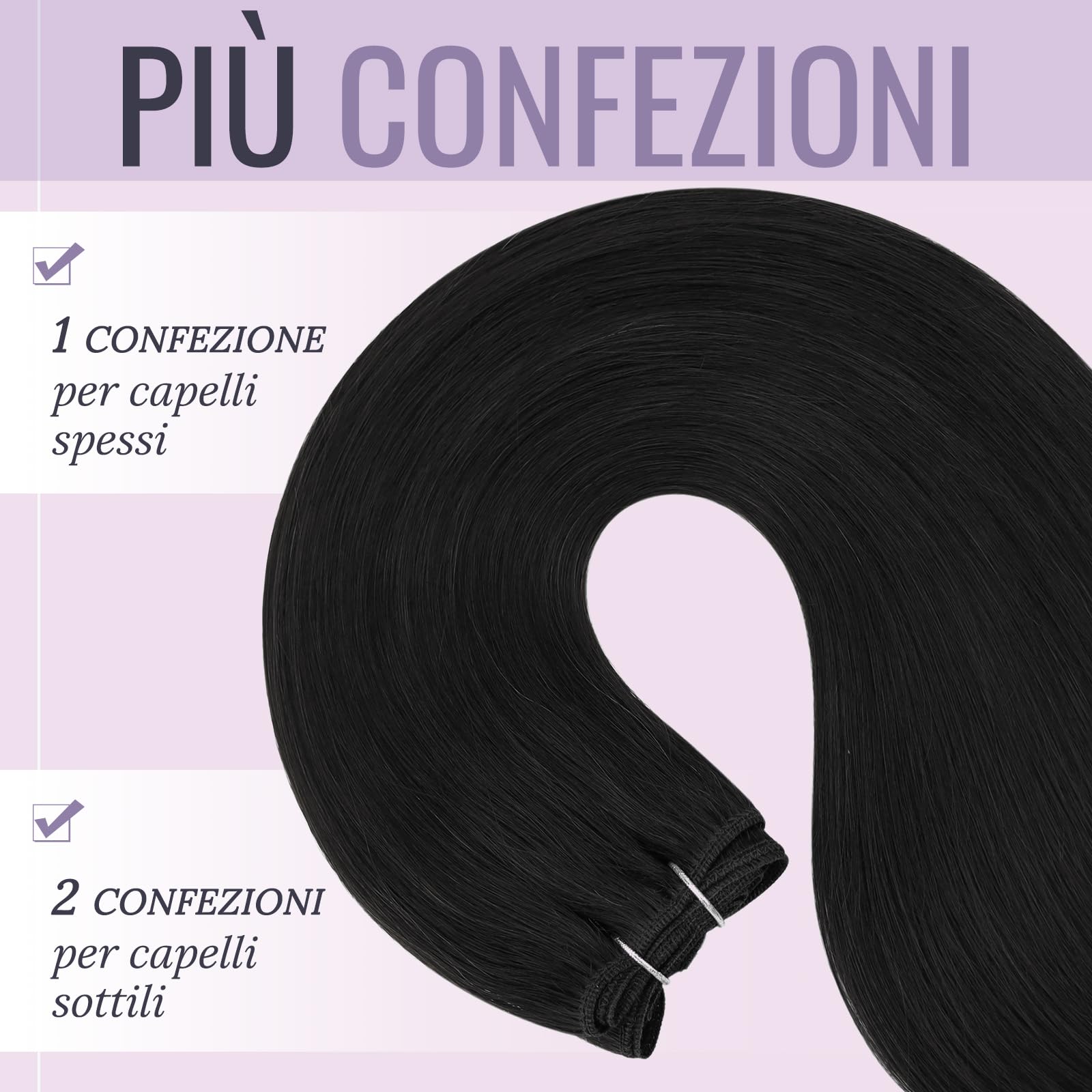 Fshine Extension Capelli Tessitura Neri Jet Extension Cucite Capelli Veri Lisci Brasiliani Remy Human Hair 100g 35cm Bundles Extensions Professionali #1 Matrimonio | Raw Hair Tessitura, Texture morbida setosa, aspetto naturale, occasioni quotidiane, uso p