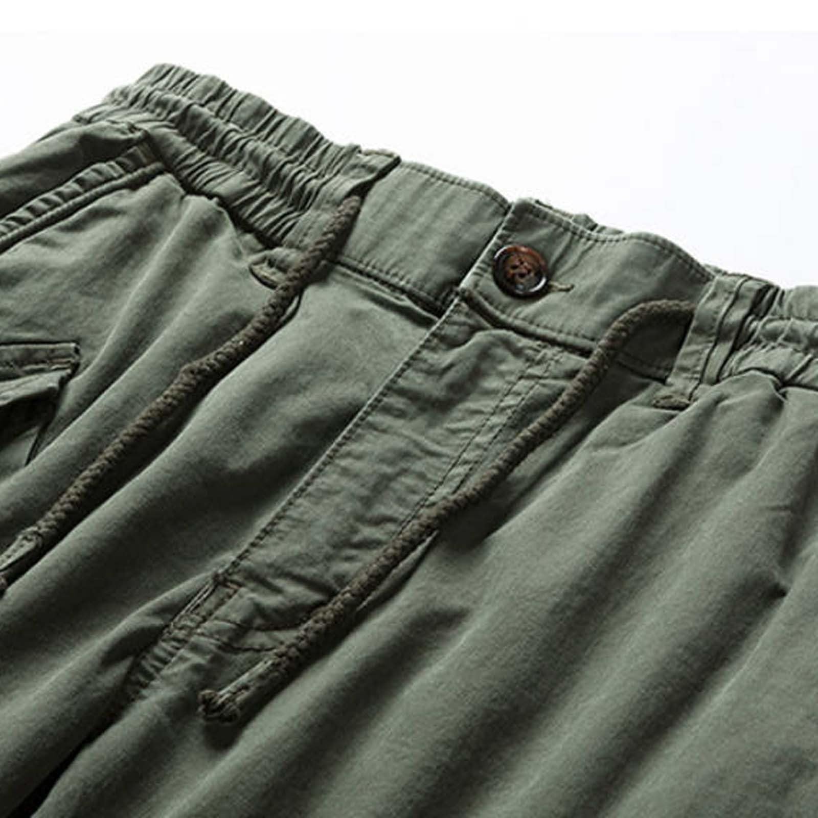 Cargohose Herren Jeans Stretch Cargo Hose Mit Vielen Taschen Camouflage Freizeithose Elastische Taille Arbeitshose Mit Gummizug Jogginghose Militär Hosen Trekkinghose