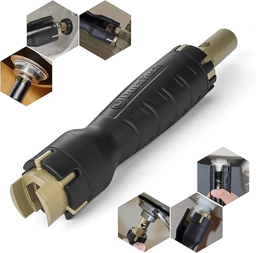 DURATECH Llave de grifo, llave de fregadero, llave de fontanería 8 en 1, herramienta de instalación y extracción de grifos para reparación de