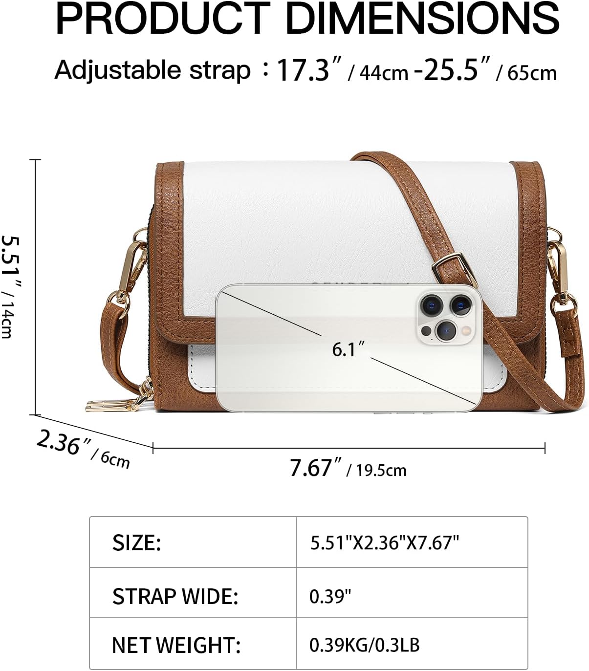 SENDEFN Small Crossbody Bags for Women Leather Cell Phone Purse Wallet with ID window and Card Slots - Image 5