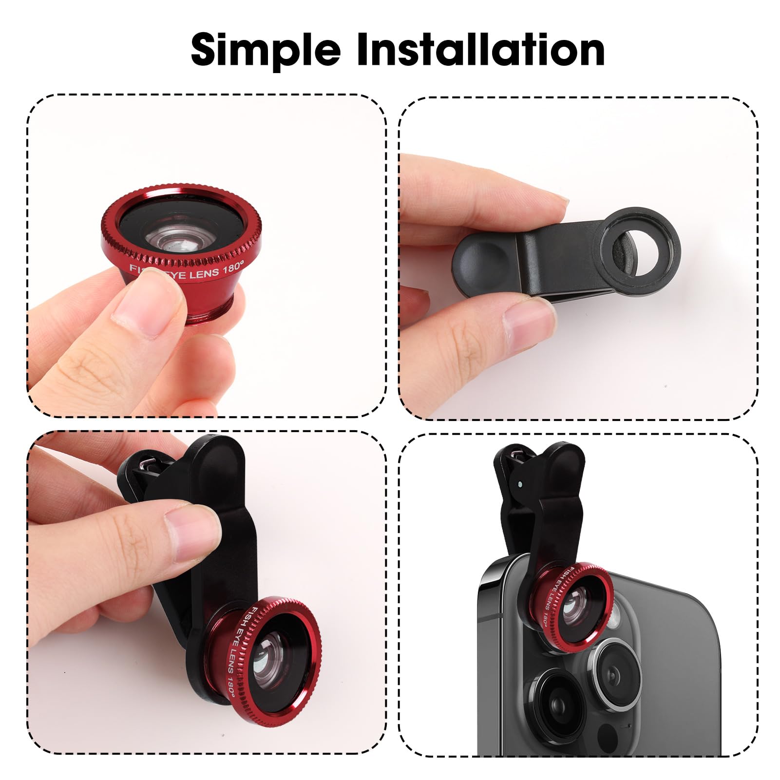 Kit Obiettivo 3 In 1 Per Fotocamera Smartphone: Grandangolare E Macro Per IPhone E Android