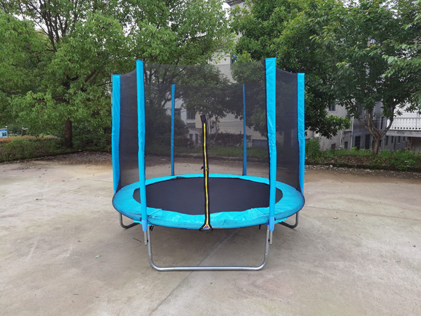 Almohadilla Repuesto para trampolín Exterior, Red Seguridad Repuesto 2,4 m, 3 m y 3,6 m (Solo Red, no Incluye Postes), Color Azul jardín, 306 cm (10 pies), 8 Postes.