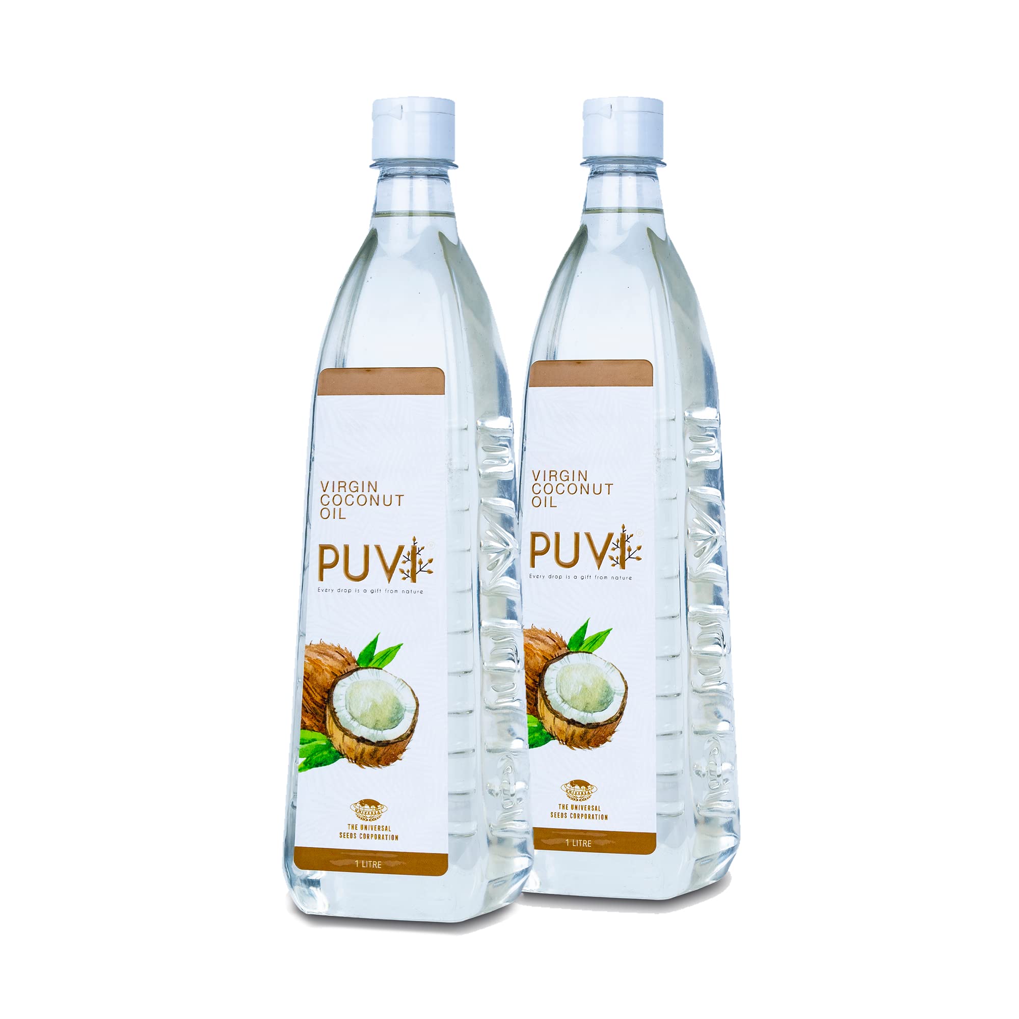 Puvi 2L Cold Pressed Virgin Coconut Oil (Centrifuge Wet Process) 1 Litre*Pack of 2 (B0829D3TGB) Amazon Price History, Amazon Price Tracker