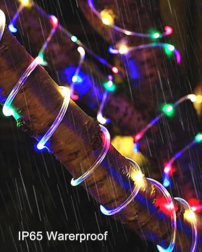 Miniatura 5 de Guirnalda de luces solares de 200 luces LED mejoradas de 70 pies, temporizador y 8 modos de iluminación, accesorios para cama elástica, luces