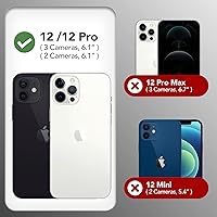 Vista 2 de GONEZ Funda magnética para iPhone 12 / 12 Pro, compatible con MagSafe, [protector de pantalla + protector de lente de cámara], funda protectora