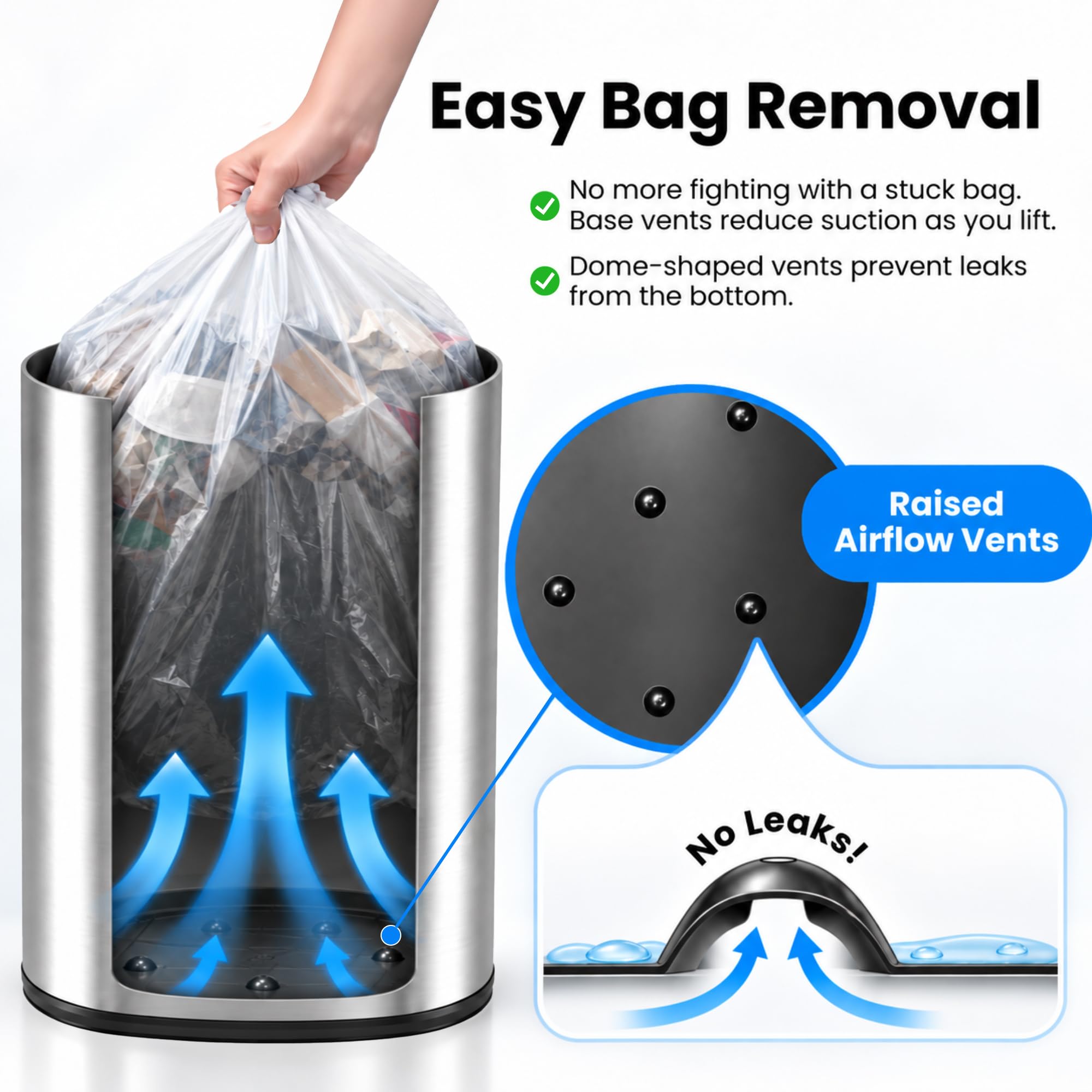 iTouchless Sensor Trash Can - Odor Control & Stainless Steel -6 iTouchless Sensor Trash Can - Odor Control & Stainless Steel -6