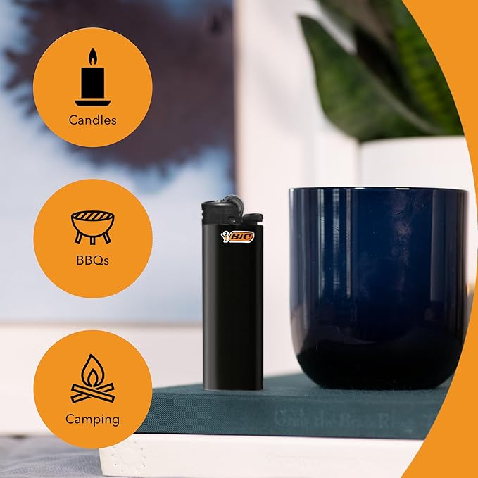 Encendedores BIC Maxi Pocket, Paquete de 8, Negro miniatura 4