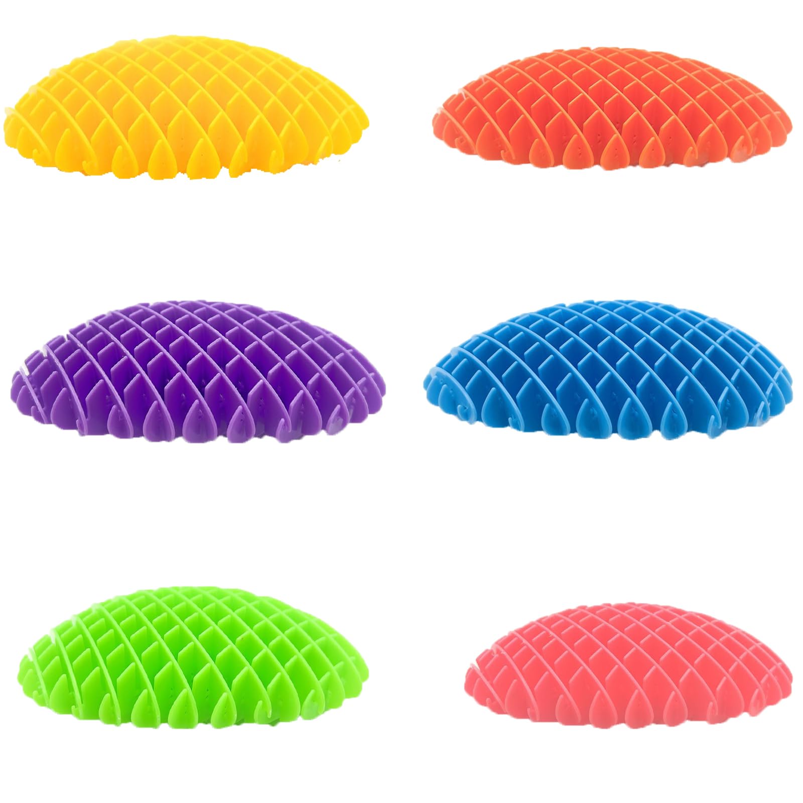 6Pcs Fidget Worm, Worm Fidget Toy, Adults Kids, Sensory Stuffy Fidget Toy, Sensory Stress Relief Toy, Resistance Fidget Toy for Anxiety Relief (Purple, Pink, Green, Orange, Yellow, Blue）