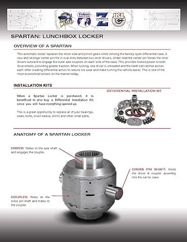 Miniatura 5 de Engranaje estándar de los EEUU SL GM12-30 con diferencial GM 12 Bolt con 30 ejes estriados Candado Spartan