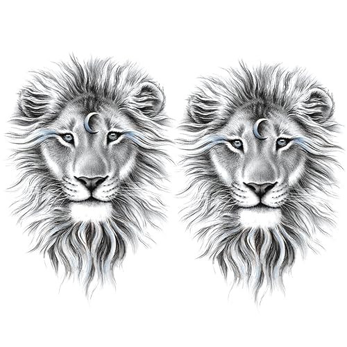 2 hojas de tatuajes temporales falsos impermeables para piernas y muslos del brazo