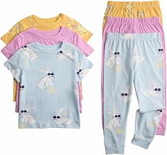 Marks & Spencer Bambini Animal Stampa Puro Cotone Set Pigiama 3-Pack – Unisex per Bambini e Ragazze – vestibilità Regolare