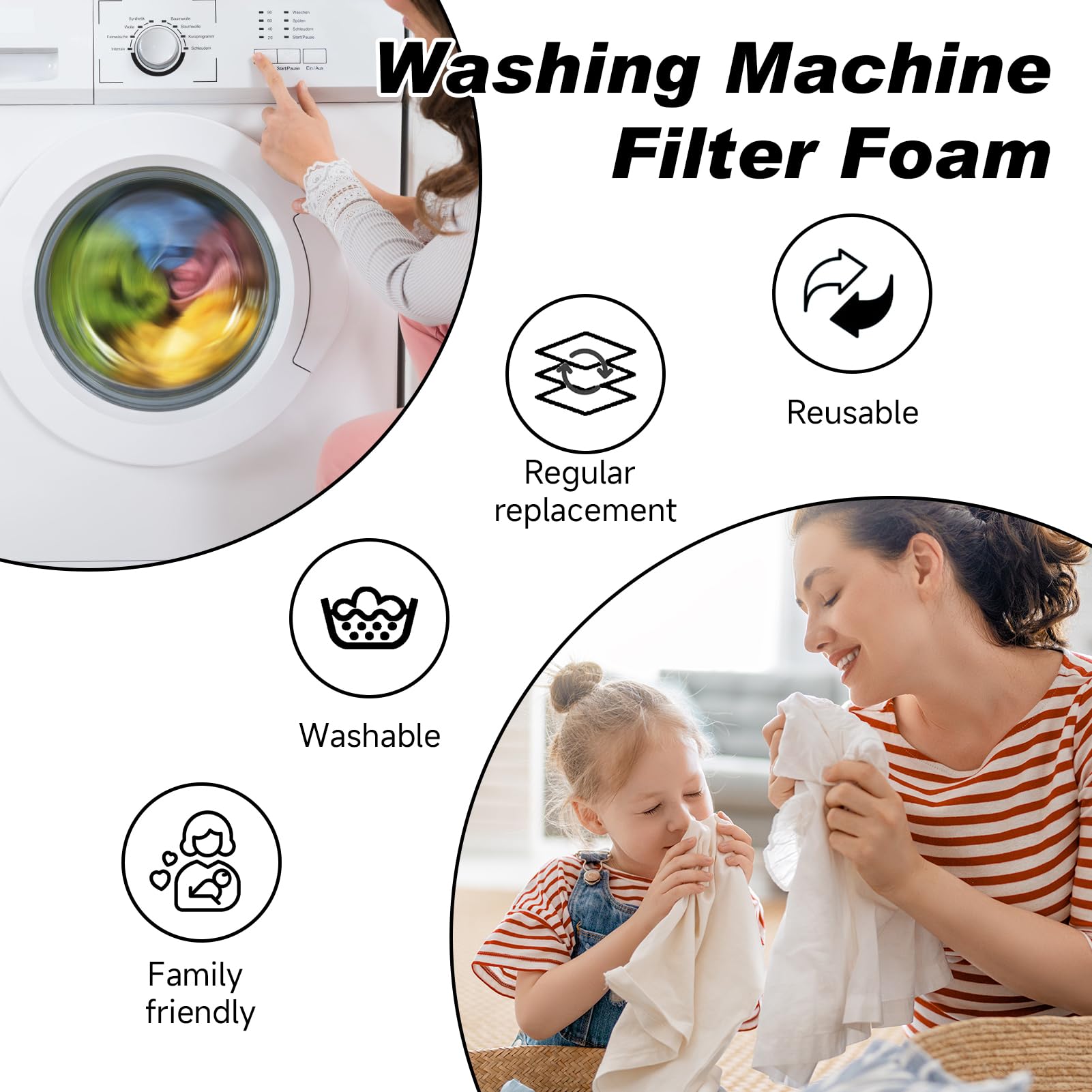 Filtro Spugna 275x125mm 4 Per Candy E Hoover 40006731 - Ricambio Per Asciugatrici A Condensazione (275x125x10 Mm) Filtri Asciugatrice